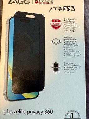 NEW ZAGG InvisibleShield Glass Elite Privacy 360 for Apple iPhone 14 Pro -SEALED